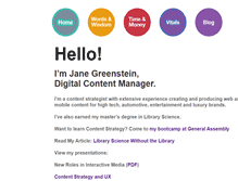 Tablet Screenshot of janegreenstein.com